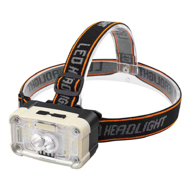 Outdoor multi-functional headlamp, smart hand-waving sensor headlamp, head-mounted flashlight, outdoor fishing lamp, LED work light, miner's lamp, 6608 headlamp, outdoor warning searchlight, strong light for night running and fishing headlamp Item Picture