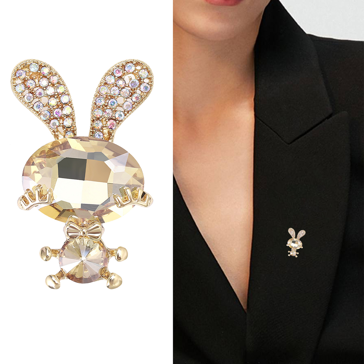 Ziyang Accessories 2024 New Style water diamond Glass high-end women's fashion corsage, elegant brooch, coat cardigan and accessories factory direct sales Ziyang Accessories 2024 New Style water diamond Glass high-end women's fashion corsage, elegant brooch, coat cardigan and accessories factory direct sales