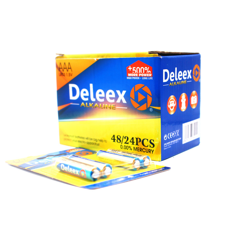 Deleex干电池碱性电池5号电池遥控器电动玩具小家电AAALR03 4支装详情图3
