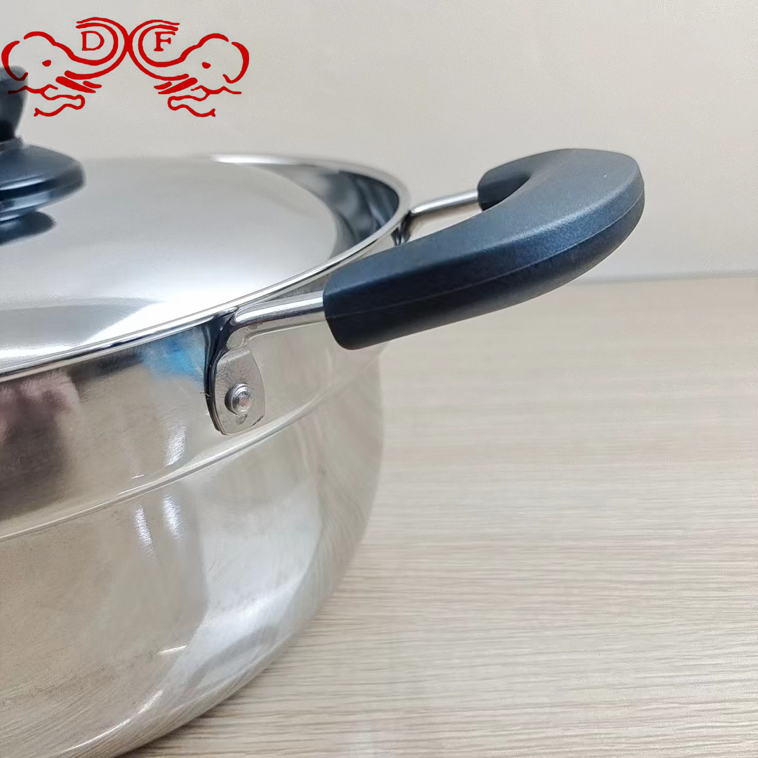 DF99230 stainless steel milk pot, soup pot, thickened noodle cooking small pot, instant noodle side food pot, induction cooker, gas universal, DF TRADINGHOUSE Item Picture