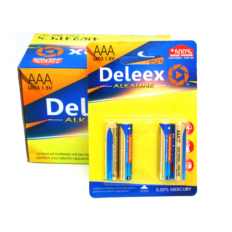 Deleex干电池碱性电池5号电池遥控器电动玩具小家电AAALR03 4支装详情图2