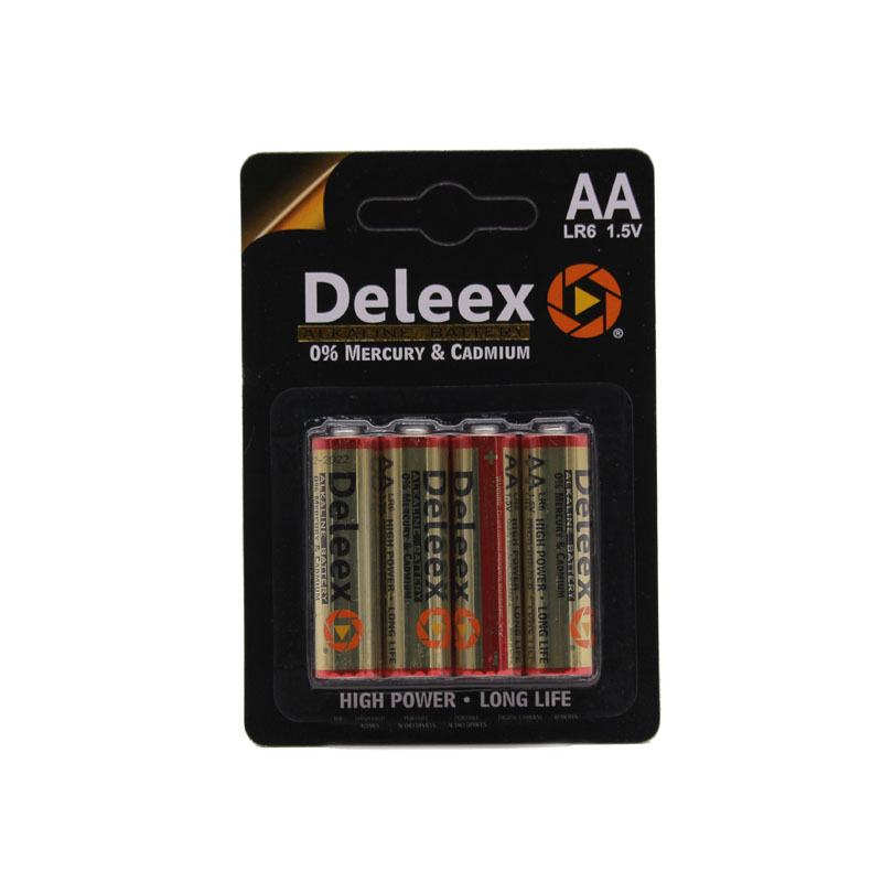 Deleex Dry Battery Alkaline Battery No. 5 Battery Remote Control Electric Toy Small Appliances Aalr6 Card Pack 4 Item Picture