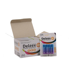 Deleex干电池碳性电池5号电池遥控器电动玩具小家电AAR6P4支装