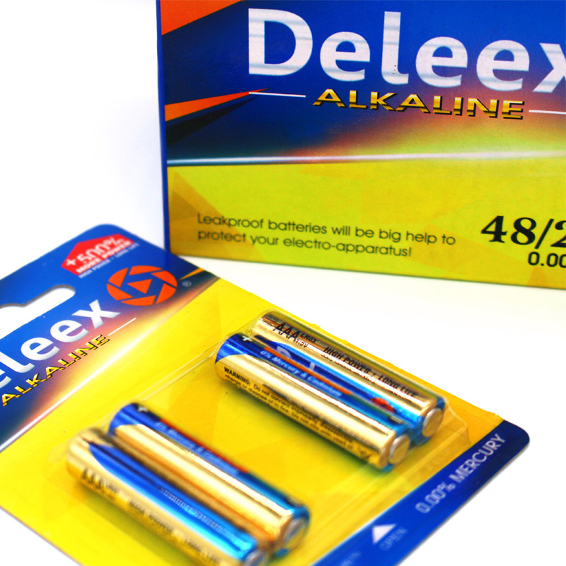 Deleex干电池碱性电池5号电池遥控器电动玩具小家电AAALR03 4支装详情图4