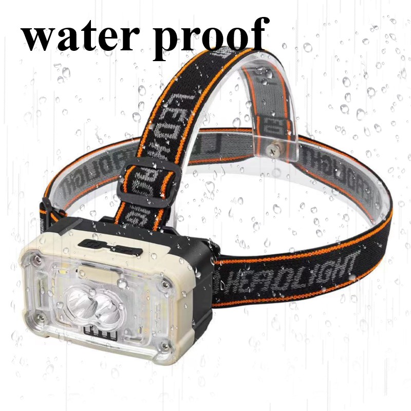 Outdoor multi-functional headlamp, smart hand-waving sensor headlamp, head-mounted flashlight, outdoor fishing lamp, LED work light, miner's lamp, 6608 headlamp, outdoor warning searchlight, strong light for night running and fishing headlamp Application Scenario