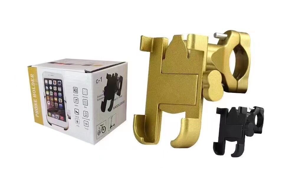 四爪一键锁自行车手机支架电动车摩托车自动锁支架外卖送餐手机架 详情图6