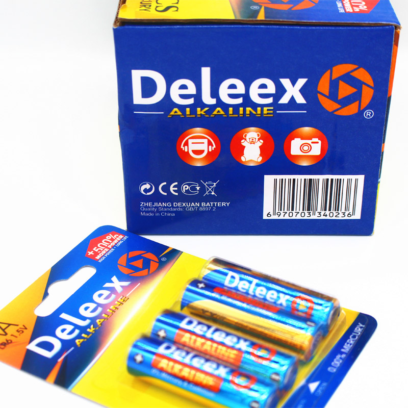Deleex干电池碱性电池5号电池遥控器电动玩具小家电AALR64支装详情图3