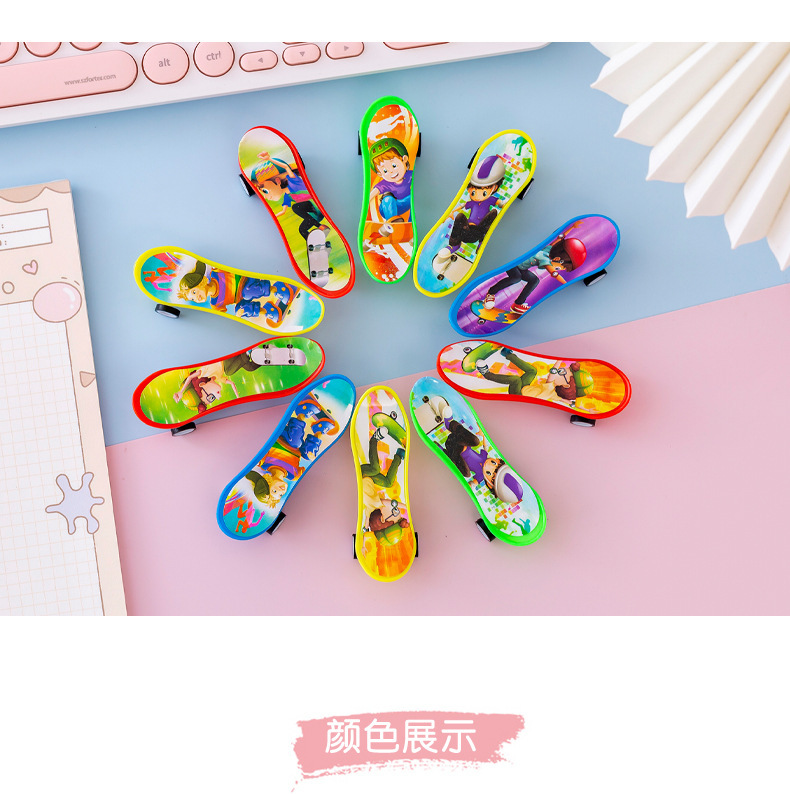 Wholesale mini rebound car, children's cartoon mini inertial rebound finger skateboard toy car, boys' toys detail image 11