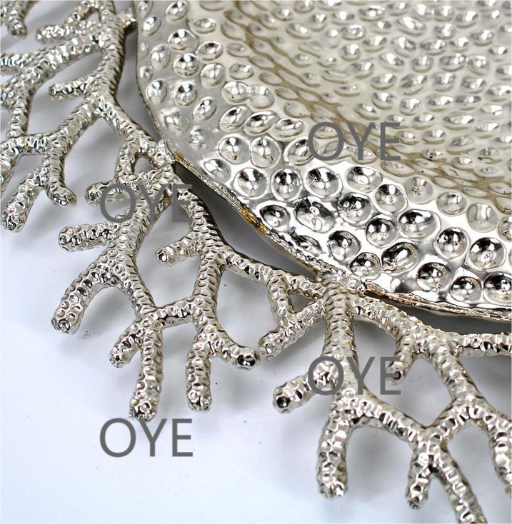 时尚糖果篮小吃碗金属镀银椭形食品杯子托盘托盘批发酒店家用详情6