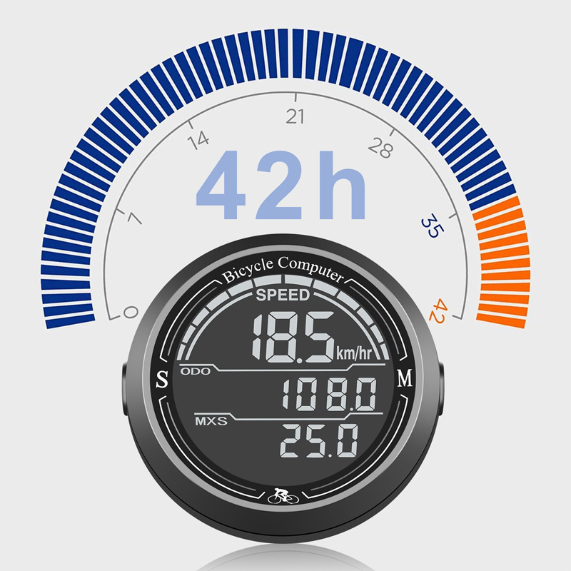 889-2 Circular bicycle wired speedometer, waterproof back, luminous speedometer, mountain bike speedometer, large screen odometer, speedometer pic 19