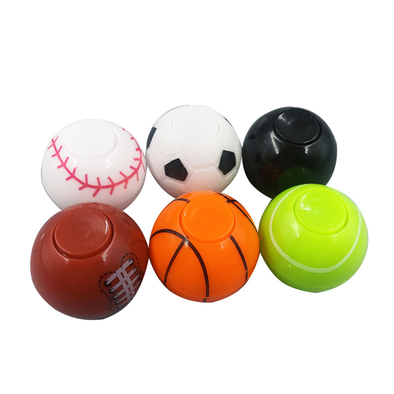 Cross-border best-selling 3.5CM football and basketball network fidget spinner Spinning top Gashapon toys, stress-relieving toys detail image 5
