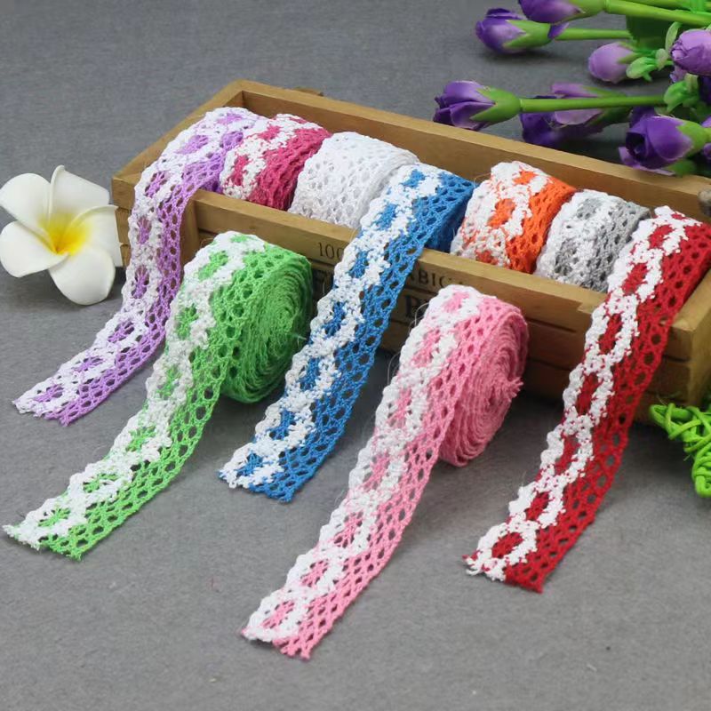 وأسلاك قطنية ملونة مع أقمشة جانبية ذات أيدي قطنية تبلغ 2.5 CM*2YY وحزفي شكل زجاجات لصنع الملابس Application Scenario