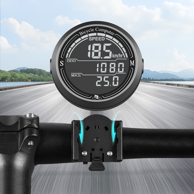 889-2 Circular bicycle wired speedometer, waterproof back, luminous speedometer, mountain bike speedometer, large screen odometer, speedometer pic 13