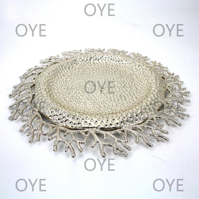 时尚糖果篮小吃碗金属镀银椭形食品杯子托盘托盘批发酒店家用详情3