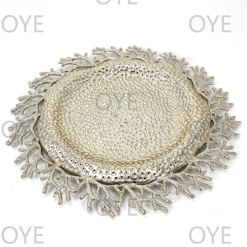 时尚糖果篮小吃碗金属镀银椭形食品杯子托盘托盘批发酒店家用详情2