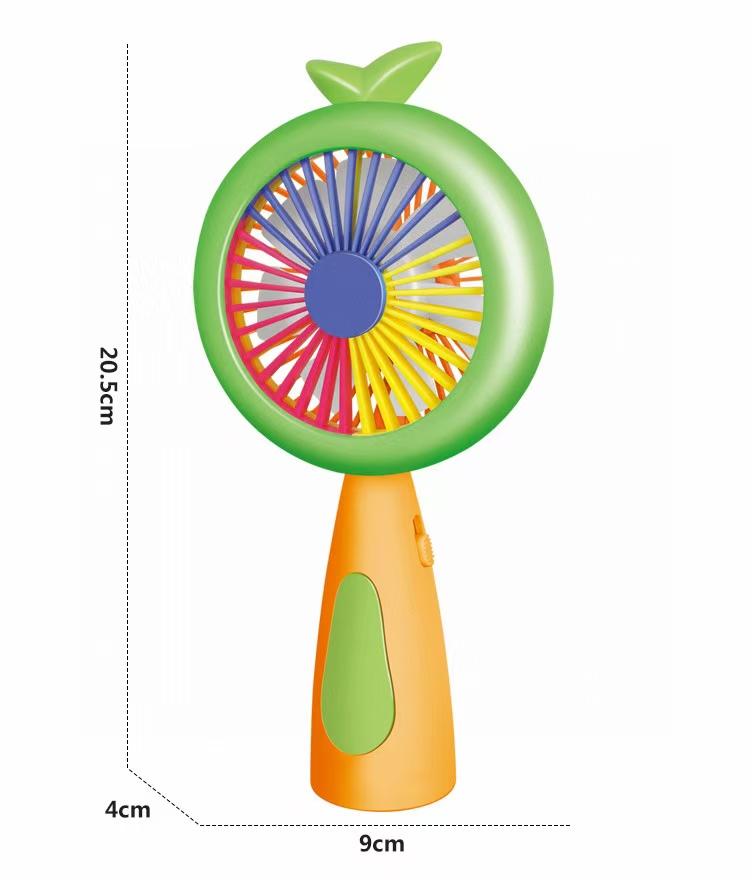 多巴胺迷你手持风扇水果卡通风扇USB充电风扇便携二档风速小夜灯手持风扇小风扇详情8