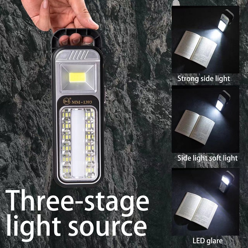 Outdoor LED work lights, multi-functional handheld lights, household emergency lights, outdoor tent lights, portable camping lights, mobile handheld lights, night market lighting lights, outdoor solar charging work lights details Picture