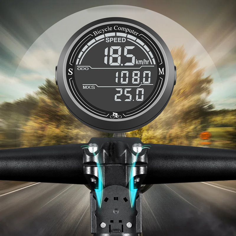 889-2 Circular bicycle wired speedometer, waterproof back, luminous speedometer, mountain bike speedometer, large screen odometer, speedometer Application Scenario
