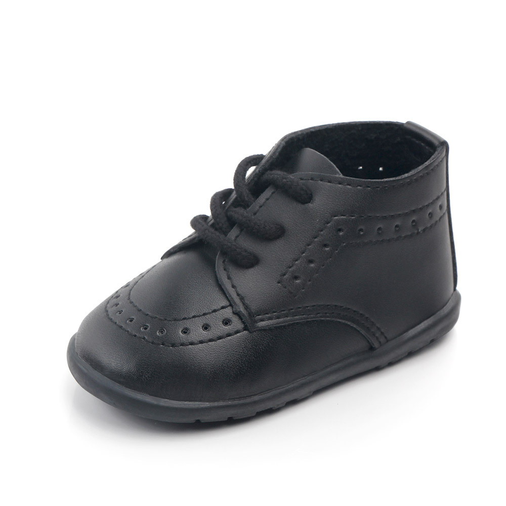 Baby shoes PU small leather shoes non-slip soft sole toddler shoes baby shoes 0-1 years old spring and autumn details Picture