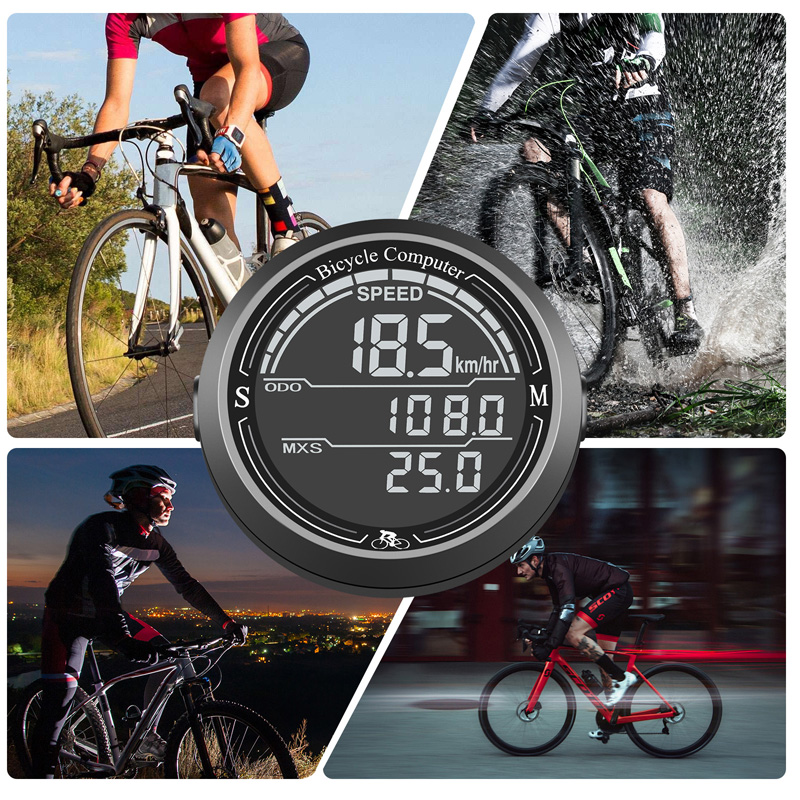 889-2 Circular bicycle wired speedometer, waterproof back, luminous speedometer, mountain bike speedometer, large screen odometer, speedometer pic 16