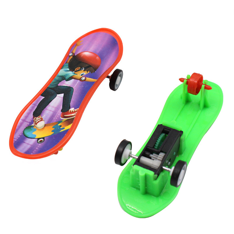 Wholesale mini rebound car, children's cartoon mini inertial rebound finger skateboard toy car, boys' toys Item Picture