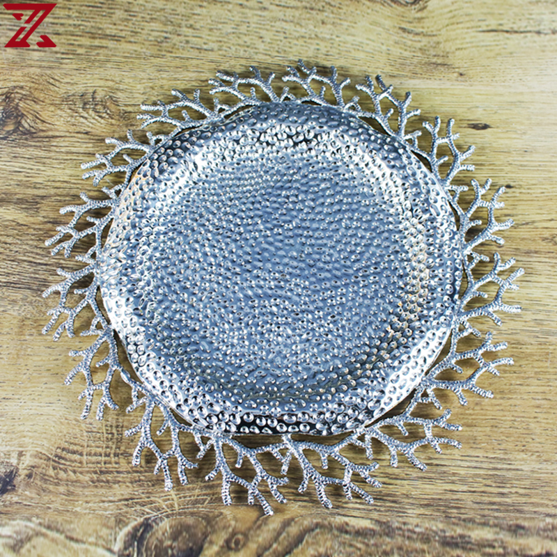 时尚糖果篮小吃碗金属镀银椭形食品杯子托盘托盘批发酒店家用详情1