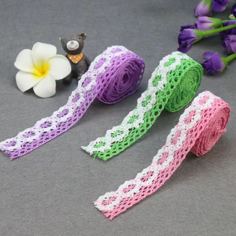 وأسلاك قطنية ملونة مع أقمشة جانبية ذات أيدي قطنية تبلغ 2.5 CM*2YY وحزفي شكل زجاجات لصنع الملابس Item Picture