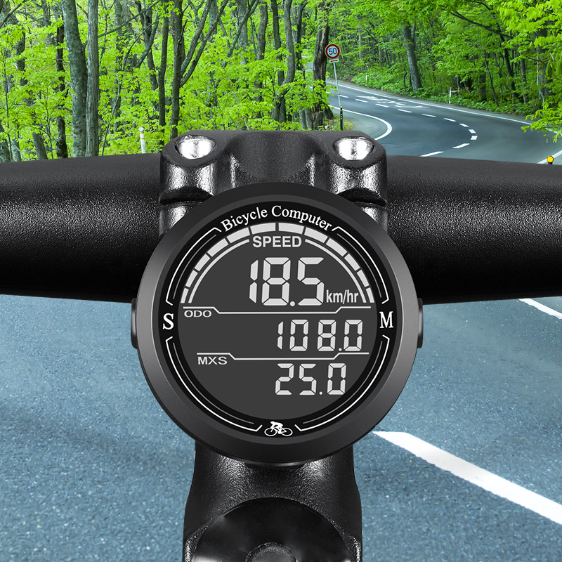 889-2 Circular bicycle wired speedometer, waterproof back, luminous speedometer, mountain bike speedometer, large screen odometer, speedometer pic 15