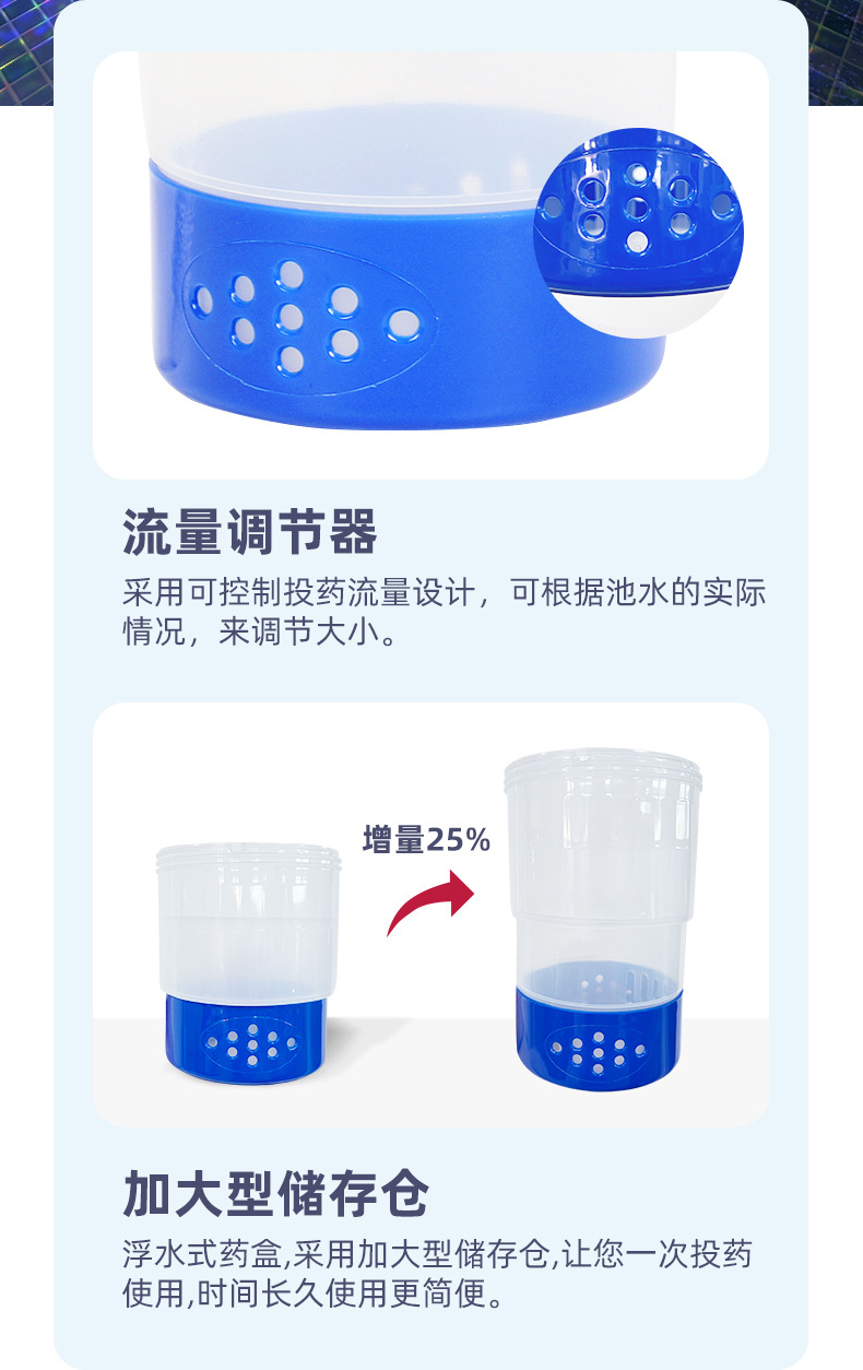 亚马逊定制泳池氯分离器家用游泳池净水处理器太阳能装饰灯氛围灯详情6