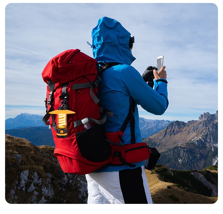 多功能露营氛围灯便携式应急灯USB充电工作灯暖光氛围灯复古露营灯暖光氛围帐篷灯强光手电筒5863露营灯详情7