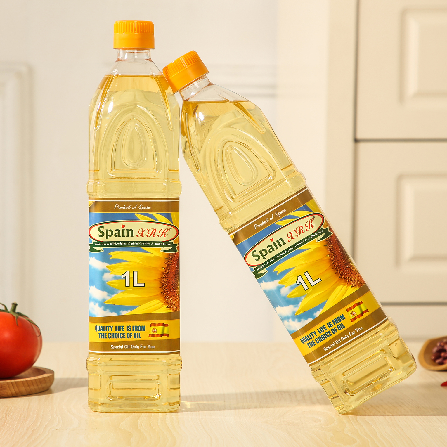 1 liter of Spanish original bottle imported sunflower seed oil, a mellow and fragrant pressed edible oil details Picture