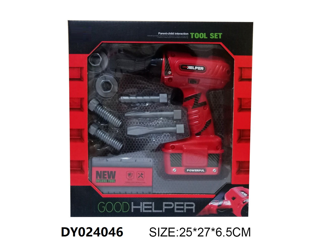 Tool toy set, electric hand drill, electric toy set, innovative interactive experience, safe and environmentally friendly materials Specification image