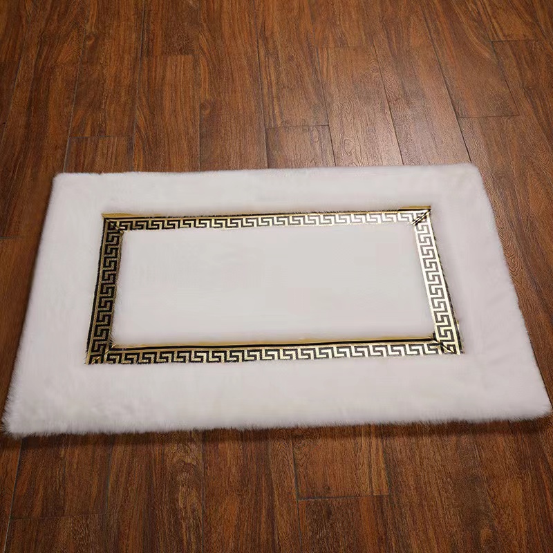 厂家直销批发轻奢高档仿兔毛地垫carpet细节图