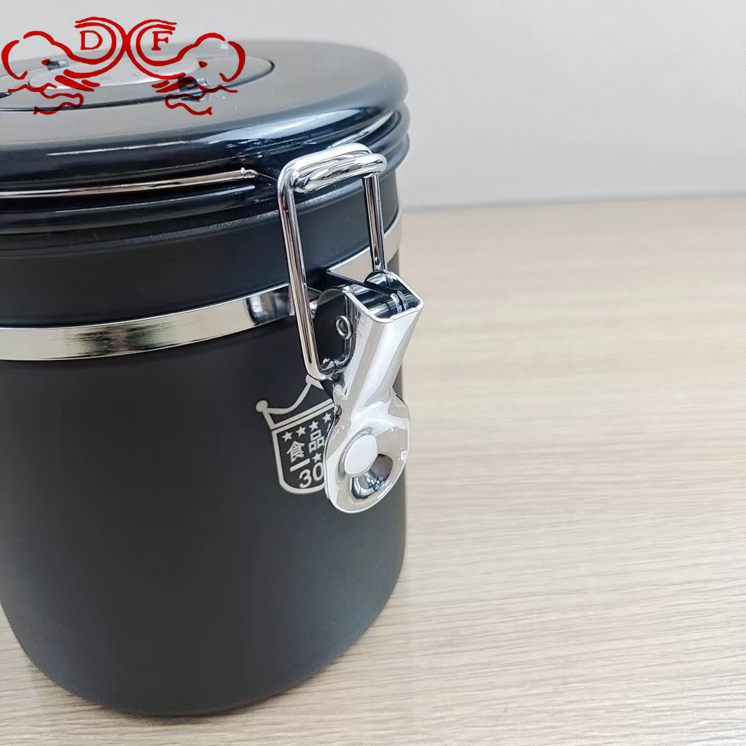 وعاء مختوم من الصلب غير القابل للصدأ، 304 DF99123 يحتوي على صمام تنفيس للغاز مع وعاء تخزين حبوب القهوة DF TradingHouse Application Scenario