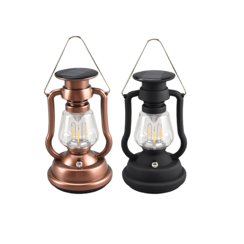 Solar-powered retro camping lantern, hand-cranked power generation portable lamp, warm light atmosphere lamp, multi-functional outdoor camping lamp, T93 camping lamp, strong flashlight, outdoor lighting lamp, outdoor camping lamp Item Picture
