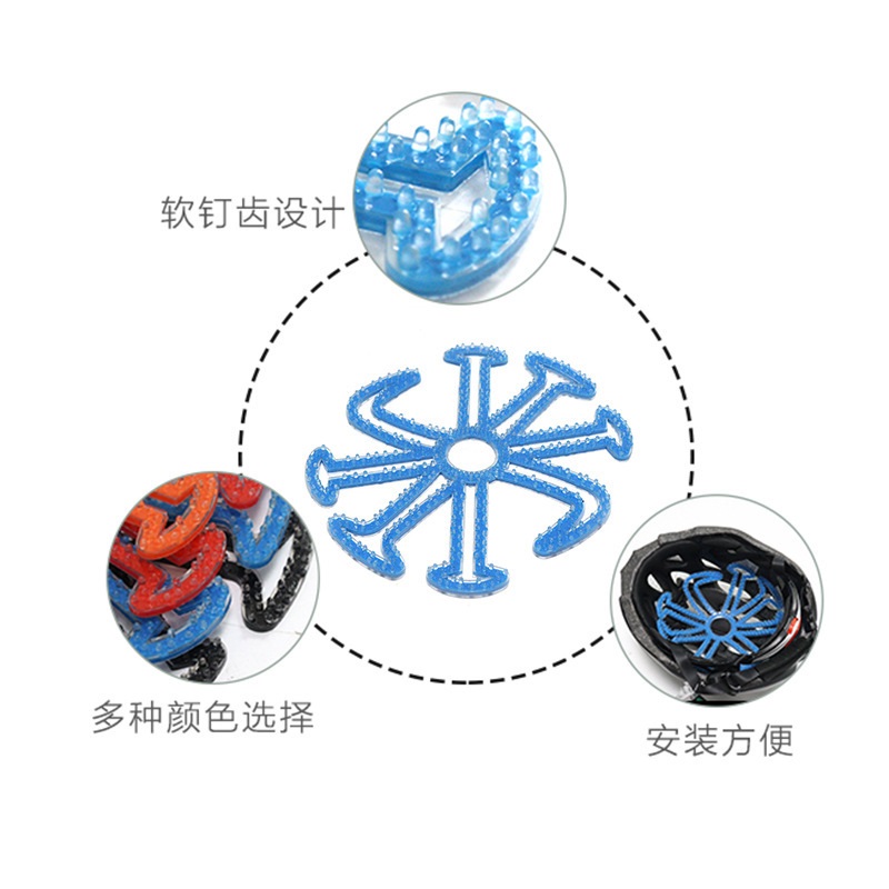 Cross-Border Electric Bike Riding Silicone Helmet Inner Pad Anti-Pressure Hair Breathable Portable Helmet Pad Outdoor Helmet Silicone Pad Riding Equipment Specification drawing