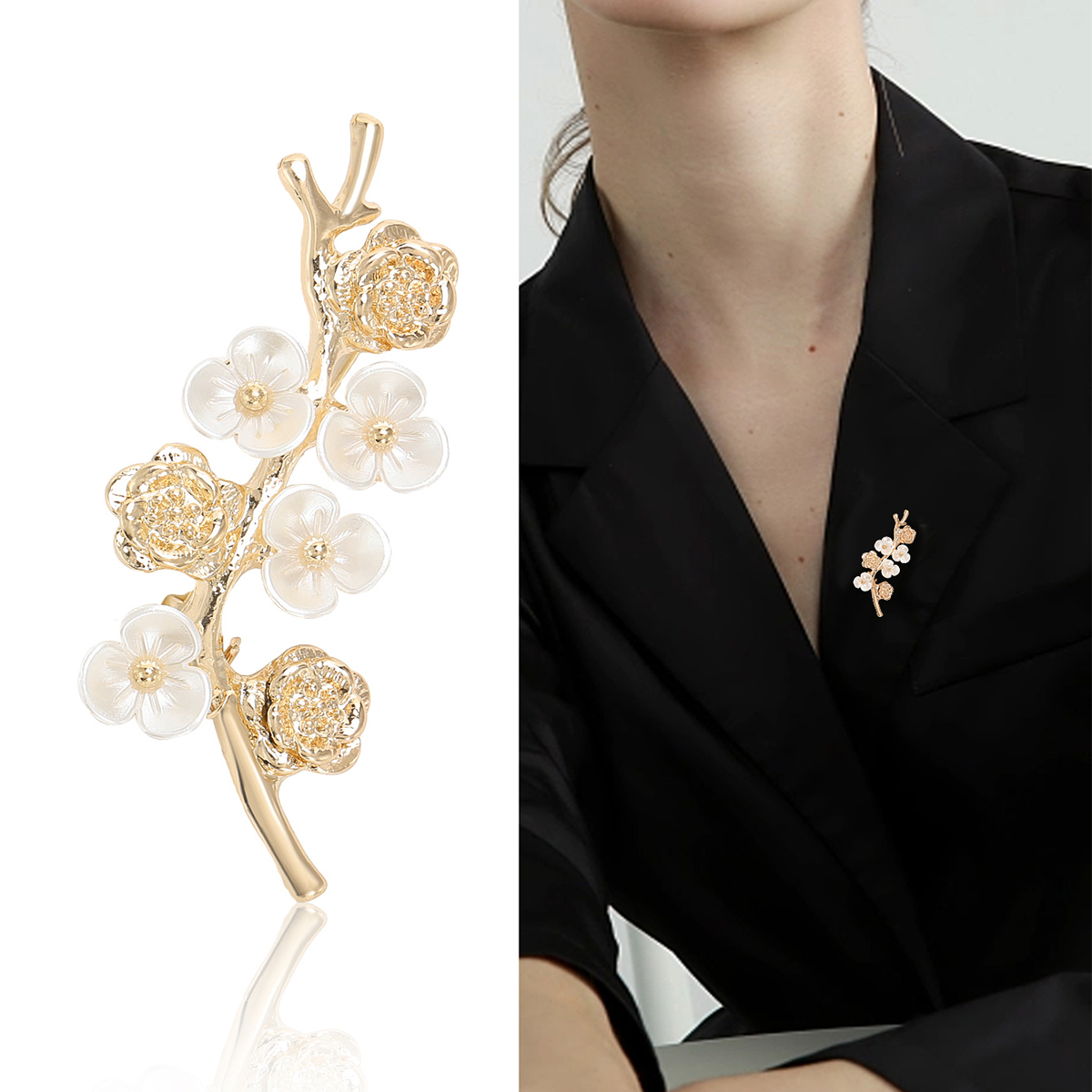 2024女式新款树脂系列胸针胸花 胸针女时尚别针饰品领口设计感配饰西装配饰胸针徽章胸针胸针金属胸针