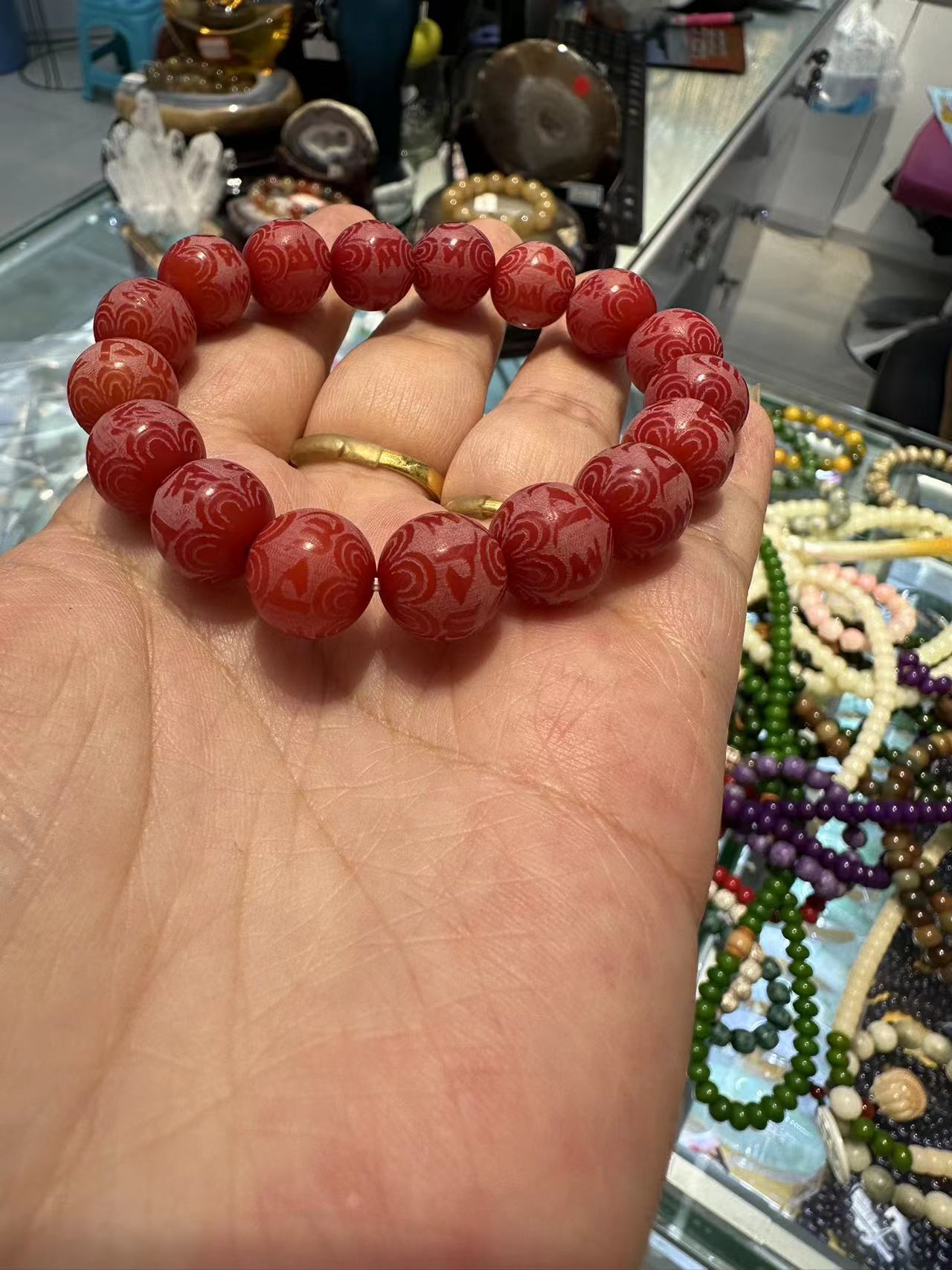 Bodhi seed bracelet, playable cultural and artistic bracelet, jade jewelry, gift for father, boyfriend, husband 2