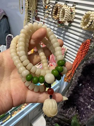 White Bodhi String Jade Jewelry For Father, Boyfriend And Husband Gifts