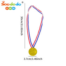 小嘟嘟XDDD-DDJP02亚马逊儿童塑料奖牌吊牌安全扣金色运动会奖牌玩具派对小玩具