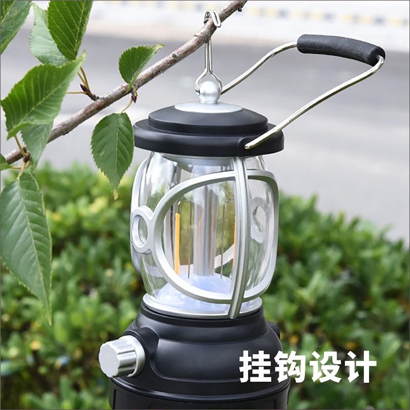 Solar retro camping lamp, multi-functional outdoor camping lamp, USB charging work lamp, stepless dimming tent lamp, warm light horse lamp, home repair emergency lamp, T96 portable camping lamp Specification image