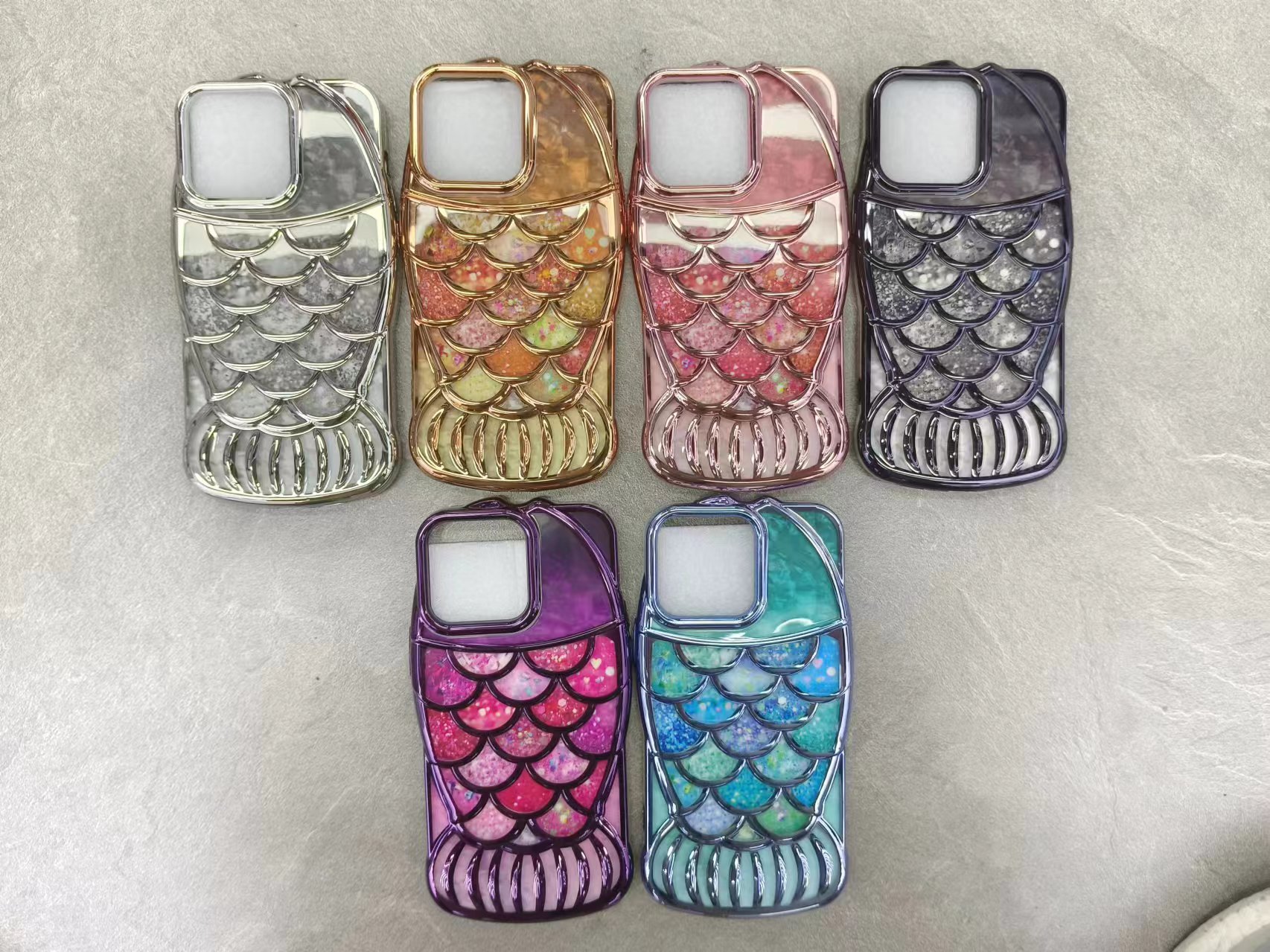 Electroplated koi card mobile phone case