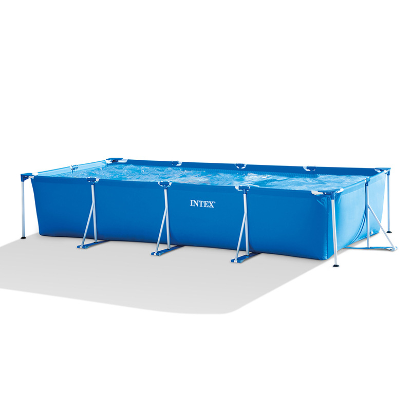 INTEX 28274 管架长方形水池套装 家庭游泳池 矩形钢管支架泳池 