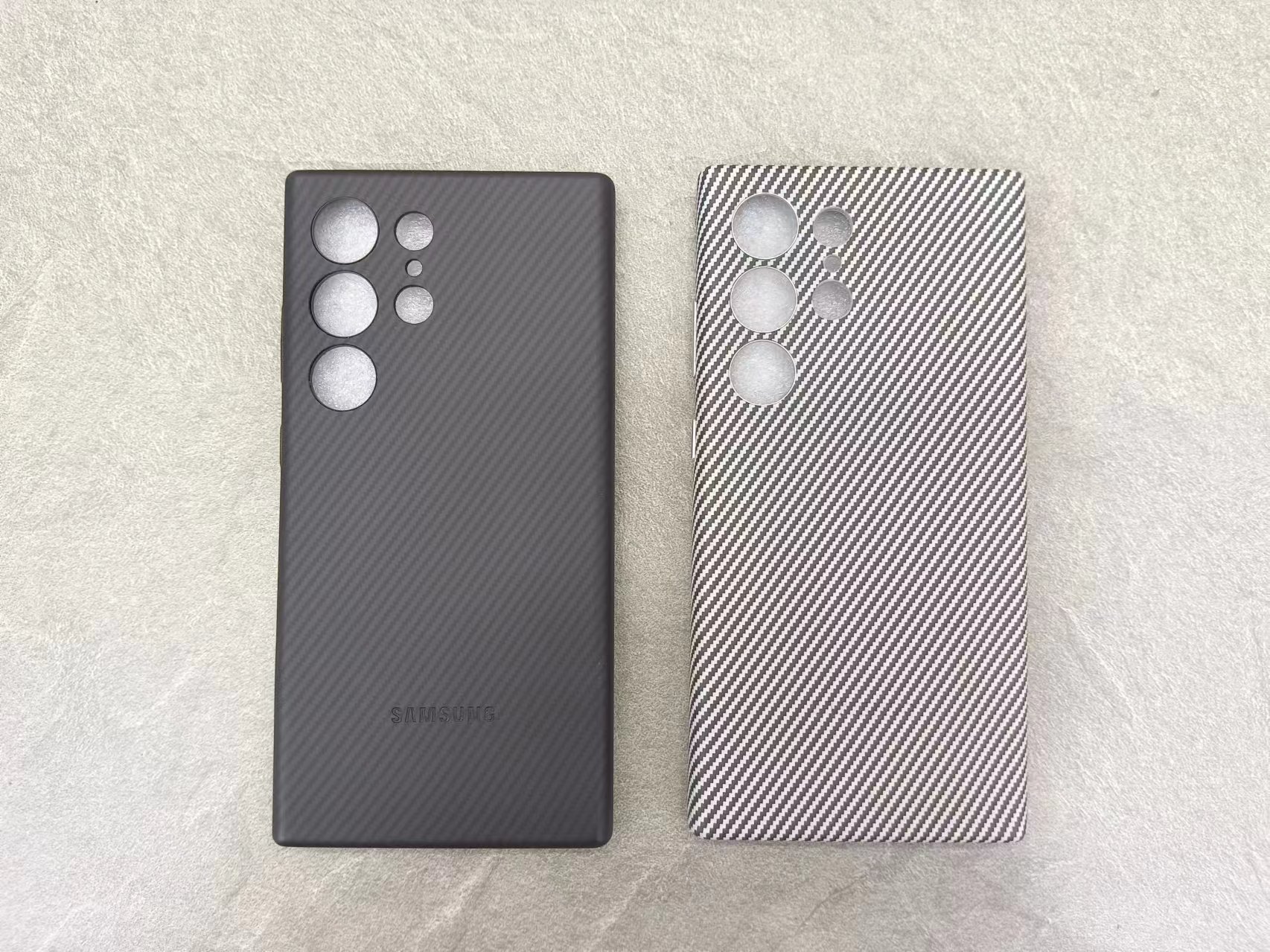 Plaid stripe metal button magnetic phone case