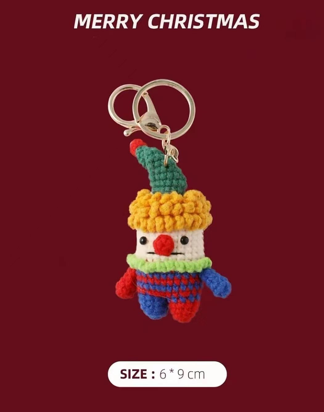 The manufacturer's new Christmas hand-woven woolen doll, ins woolen set, diy car hanger, car rearview mirror hanger Specification image