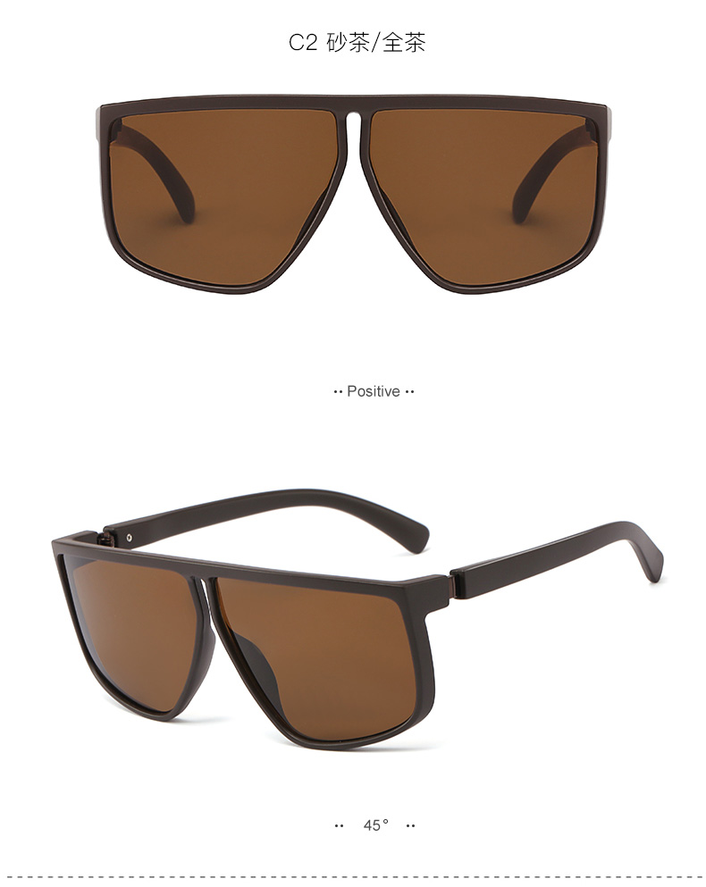 91106 潮流新款太阳镜女经典款方形大框墨镜复古男士司机开车镜详情8