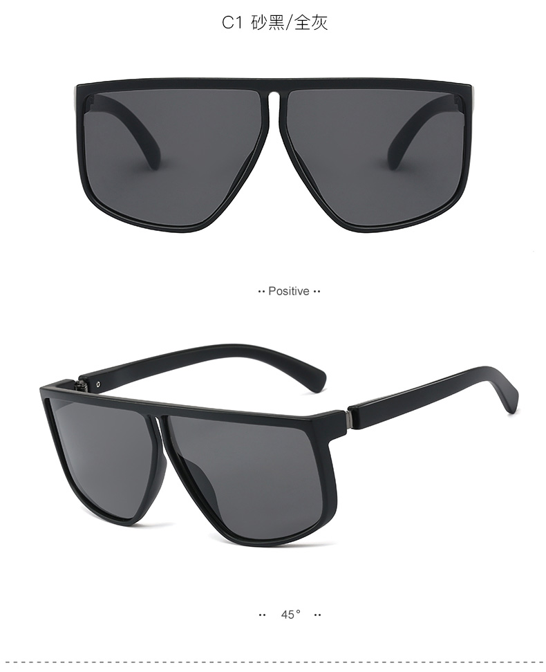 91106 潮流新款太阳镜女经典款方形大框墨镜复古男士司机开车镜详情7