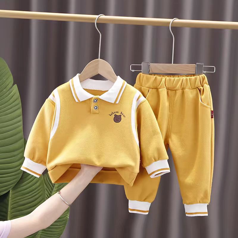 Boys' Spring Leisure Suit 2024 New Cuhk Children's Cool Fashion Hoodie Two-Piece Children's Fashion Spring Suit 3