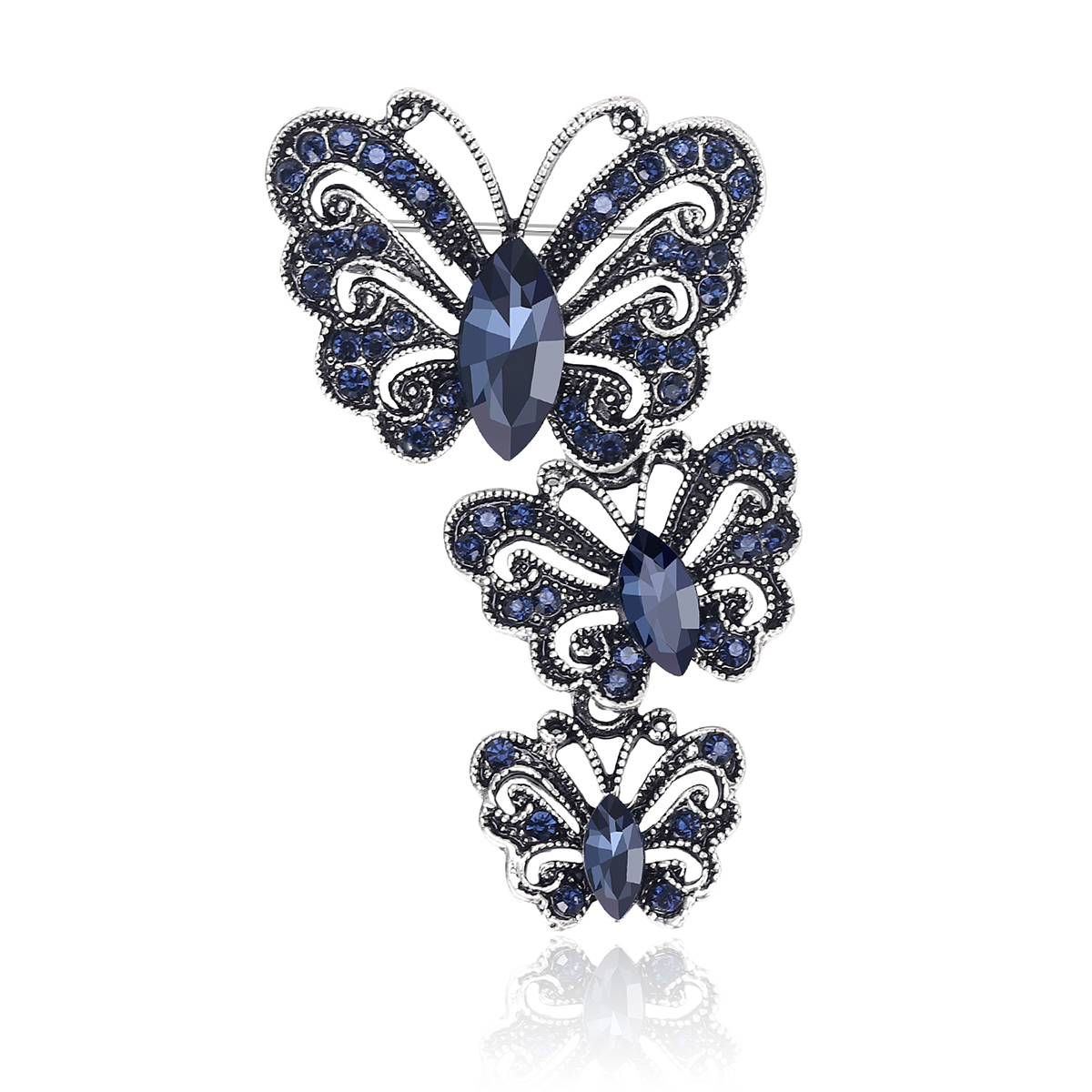 2024 Women's Classic water diamond butterfly brooch, women's fashion pin accessory, neckline design sense accessory, suit accessory, brooch badge brooch, brooch metal brooch Item Picture