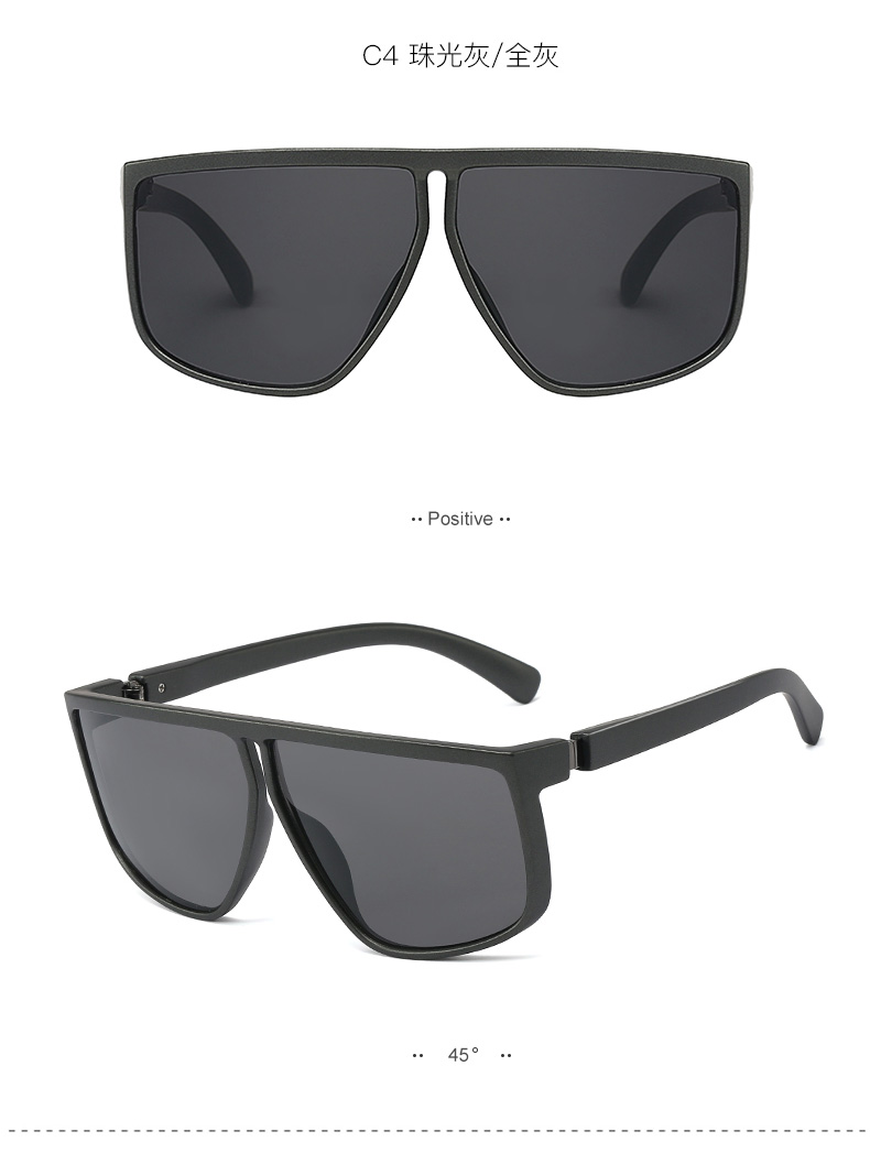 91106 潮流新款太阳镜女经典款方形大框墨镜复古男士司机开车镜详情6